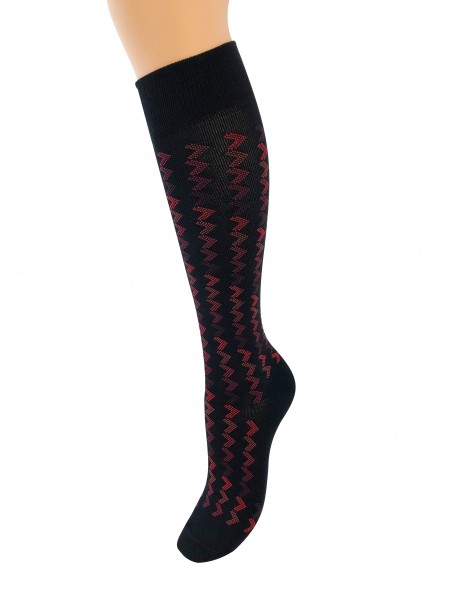 Stütz- und Reisestrumpf Pfeile rot