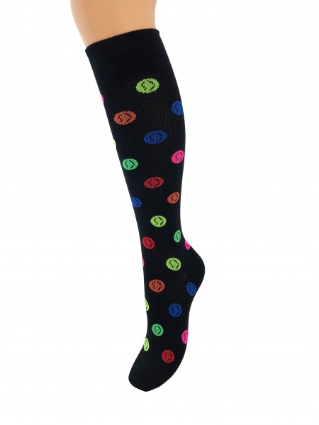 Stütz- und Reisestrumpf Bälle bunt